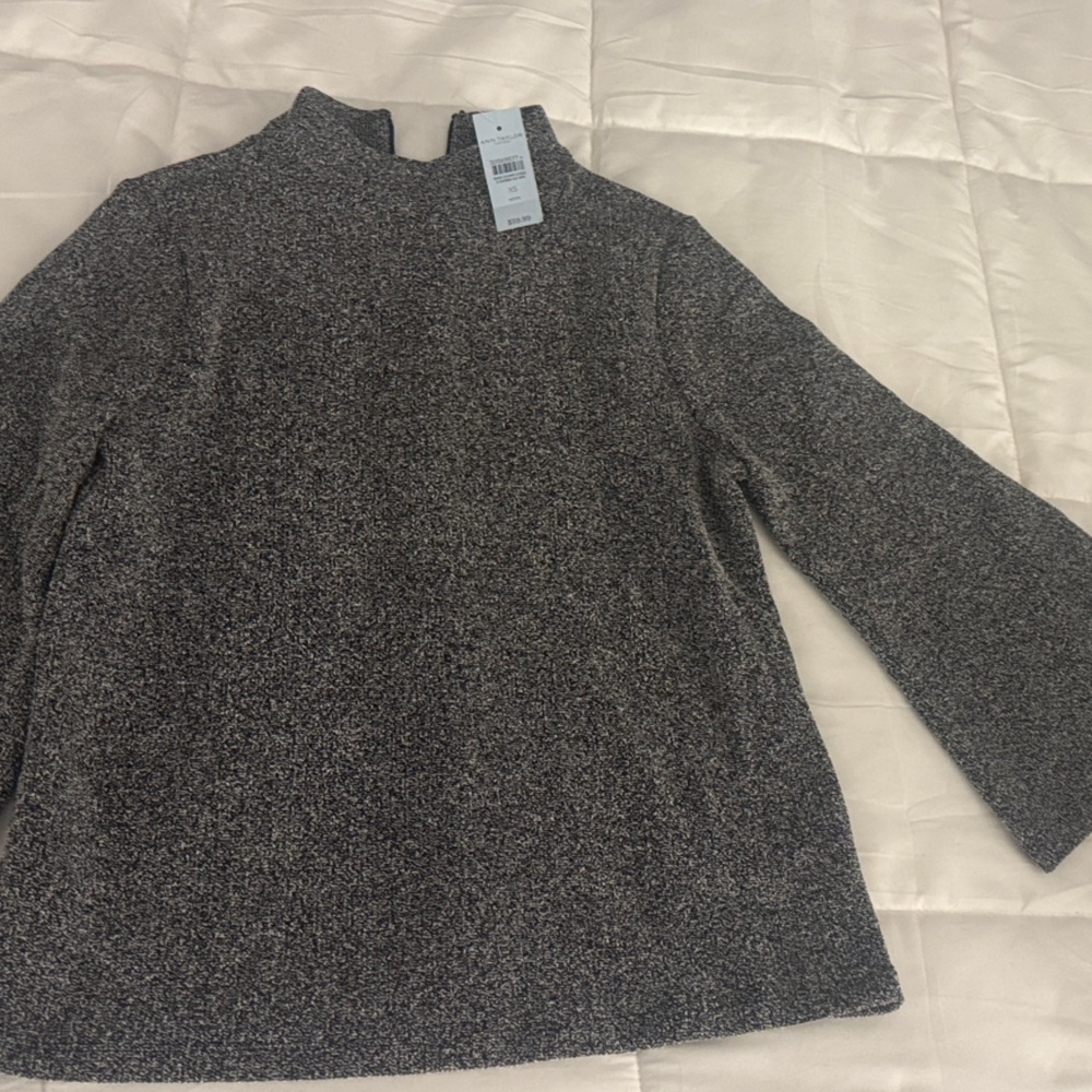 Ann Taylor Charcoal Mock Turtleneck Sweater - new with tags